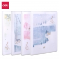 得力(deli)4本32K96张时季系列学生胶套本套装软抄本记事本日记本笔记本子文具T3296