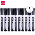 得力(deli)办公会议教学可擦易擦白板笔 10只/盒 S519 可加墨黑色
