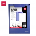 得力 (deli)板夹 实色塑料文件夹板夹 写字板垫板 A4纸大办公文具9253蓝色