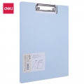 得力（deli）A4板夹文件夹学生书写垫板菜单夹子办公文具竖款(浅蓝色)72500