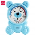 得力（deli）9014温湿度计室内可爱卡通造型婴儿房温度计可立放家用温度表 蓝色